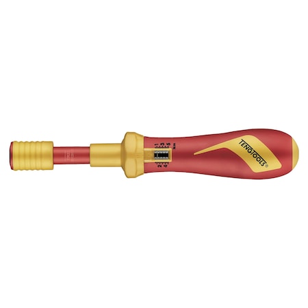 Teng Tools 1/4 Inch Drive 1000 Volt Insulated Torque Screwdriver 1-5Nm 1492TVSD